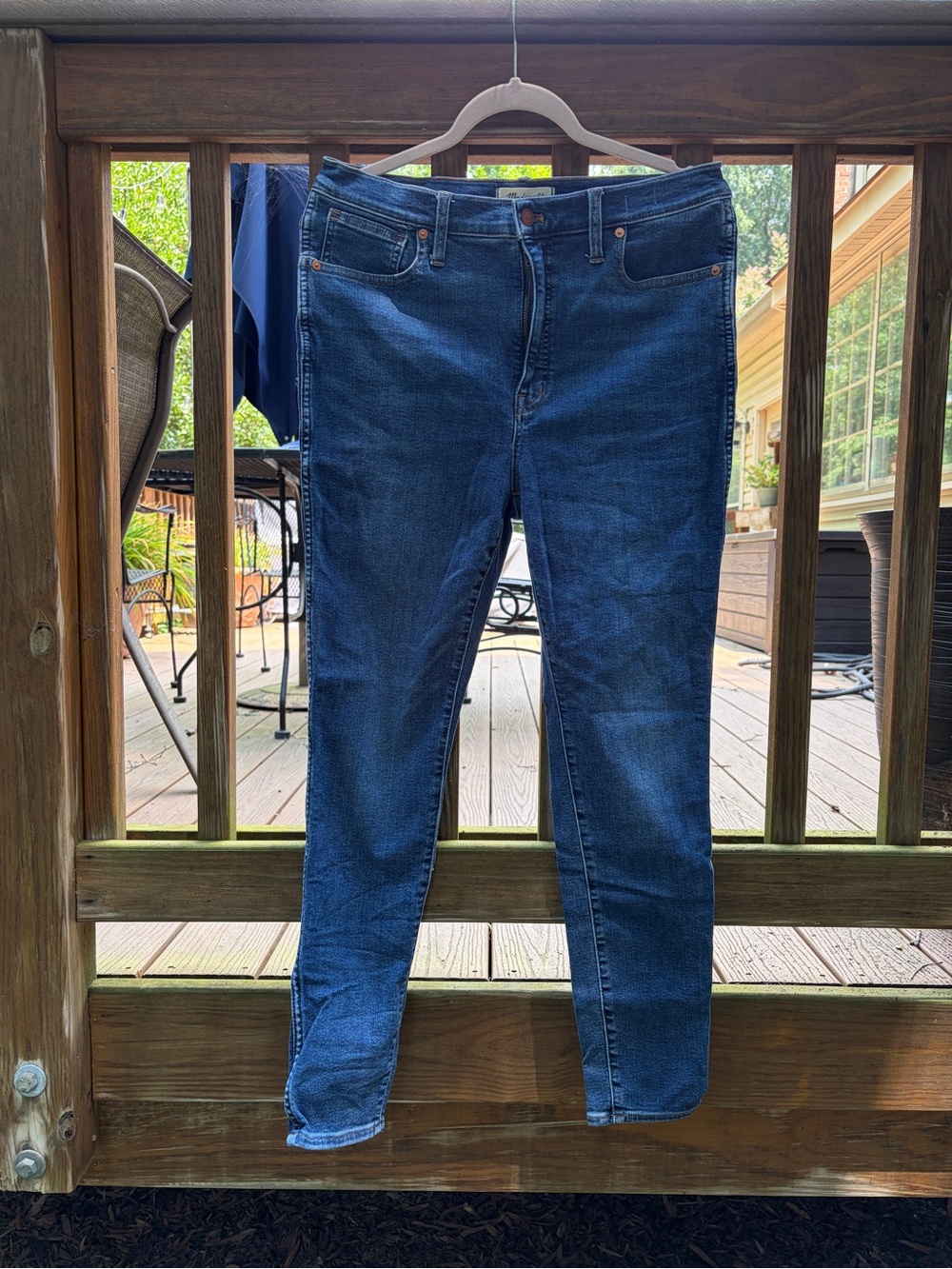 Madewell Deep Blue Denim Jeans 10 inch high-rise skinny